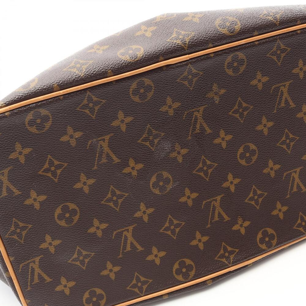 Louis Vuitton Monogram Palermo Canvas Bag Brown Leather Shoulder - Picture 7 of 10